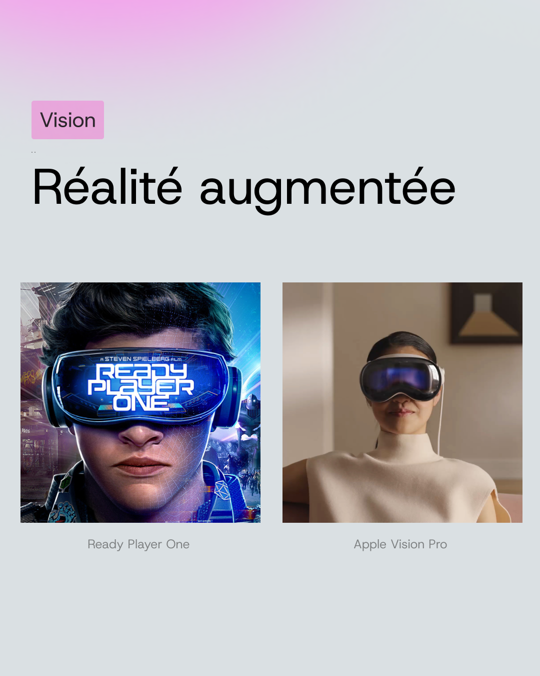 Un utilisateur portant des lunettes de réalité augmentée interagit avec des éléments holographiques colorés projetés dans l’espace, illustrant l’exploration des usages futurs à travers le design fiction et l’UX.